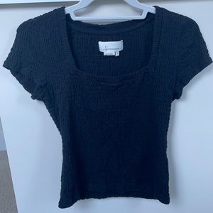 Anthropologie black short sleeve shirt - Small